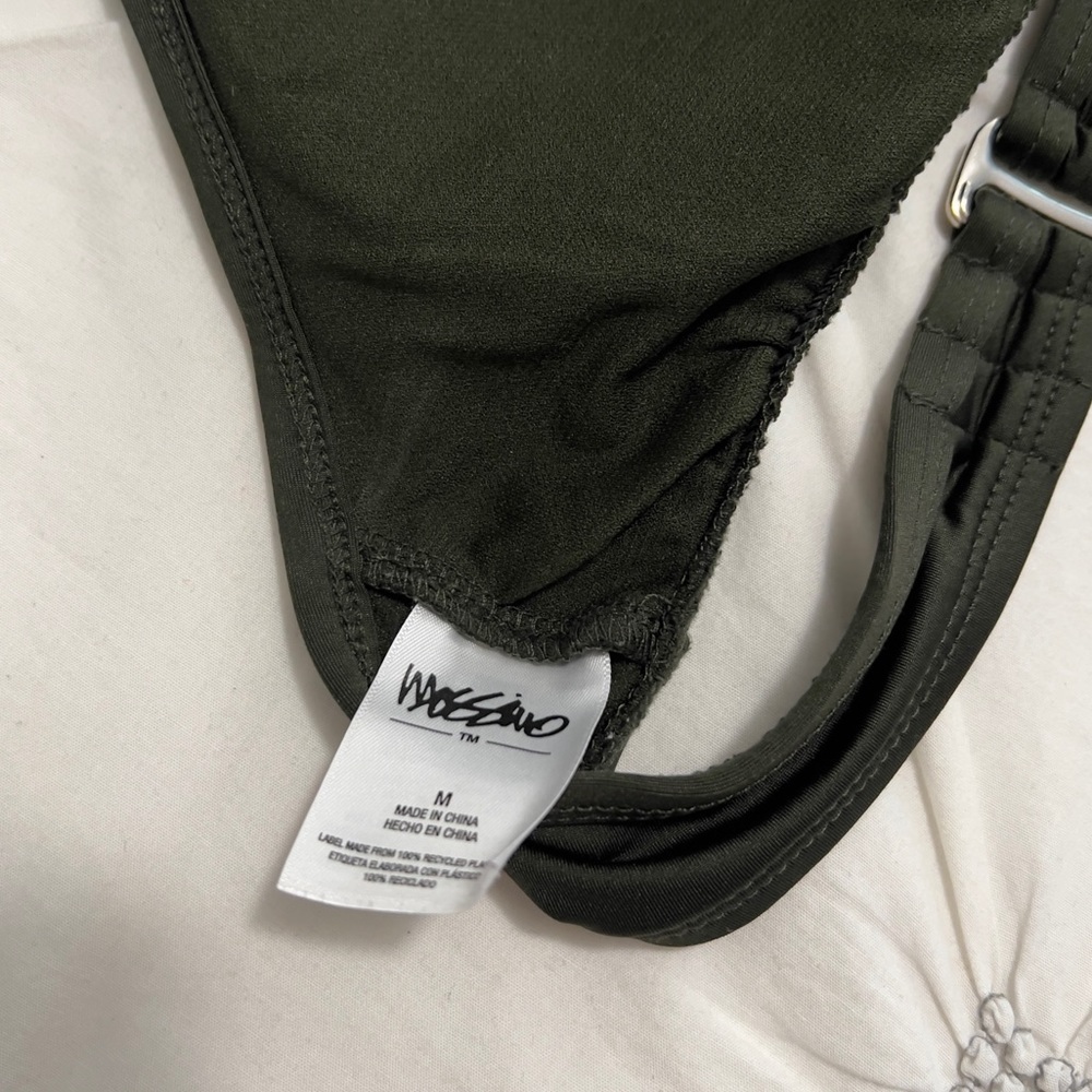 Mossimo Dark Olive Green Criss Cross Bikini Top - Picture 4 of 4